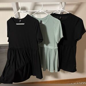 SHEIN Maternity Tops Short Sleeve Scoop Neck Empire Waist Lot of 3 Size M